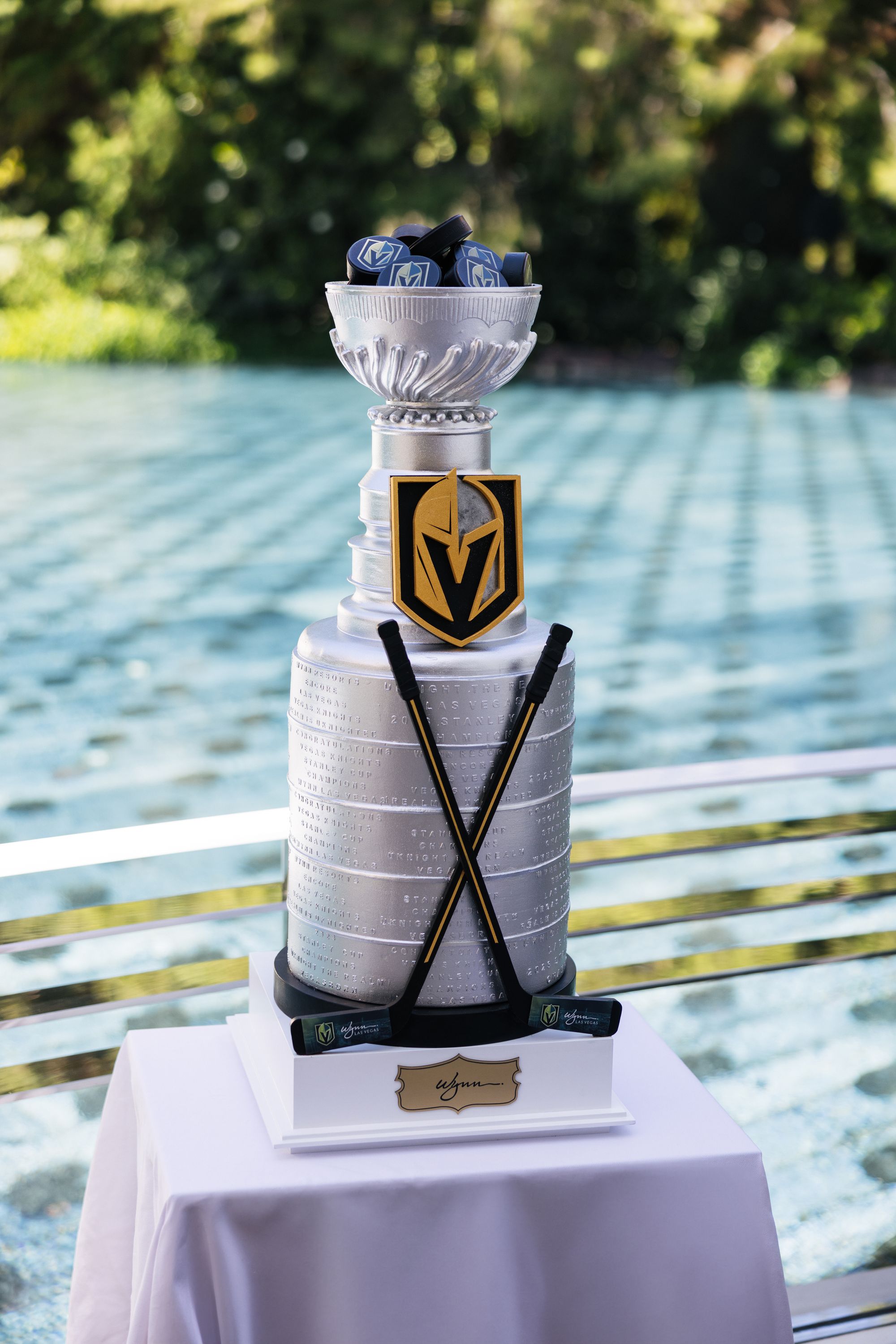 Vegas Golden Knights Uknight with Stanley Cup at Wynn